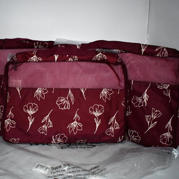 Thirty One  Packing Cube Deluxe Set  in  Sketched Floral  Set of 5   NWT - Picture 7 of 11